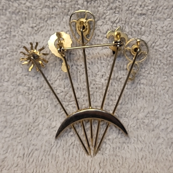 Vintage Unique Stick Pin Brooch Pin With Stones Vintage/Antique - Picture 2 of 7